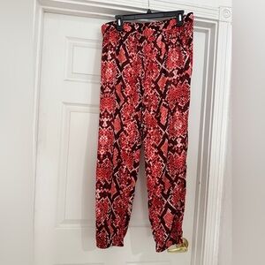 Michael Kors Red Snake Print Pants